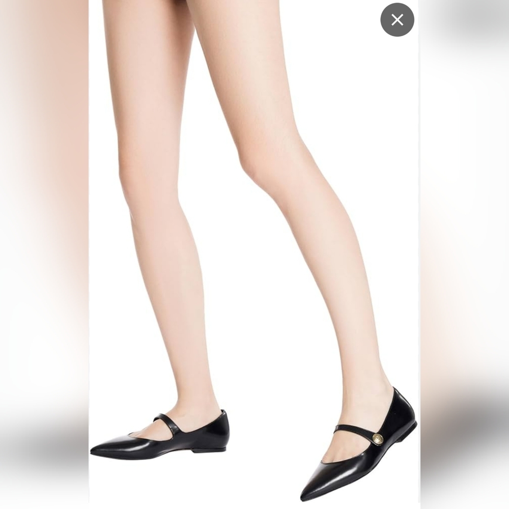 Larroude Black Pointed Toe Flats - Picture 2 of 16